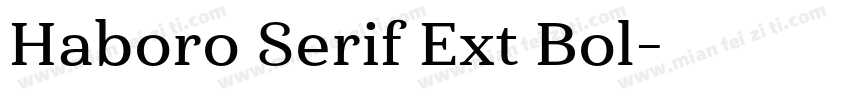 Haboro Serif Ext Bol字体转换